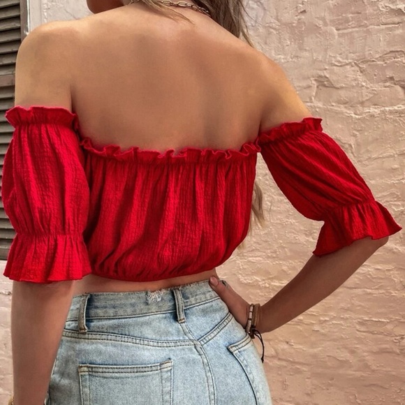 Super cute woman off the shoulder tops - Picture 5 of 6